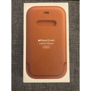 Apple iPhone 12 Mini Leather Sleeve Brown One Size